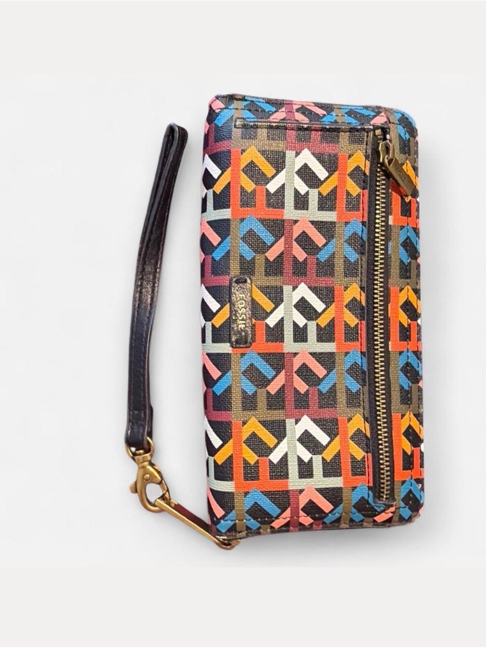 Fossil Multicolor Logan  Zip Around Wallet/Wristlet
